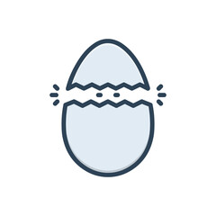 Color illustration icon for birth