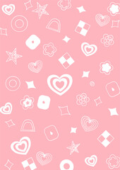 ピンク色のバックグラウンド！縦編