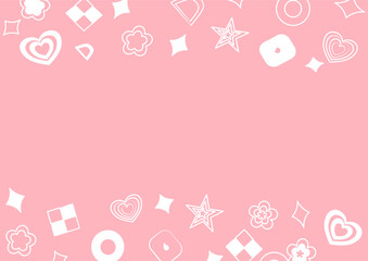 ピンク色のメッセージカード！横編