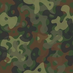 Fototapeta premium Camouflage seamless pattern background masking camo repeat print