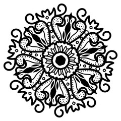 
A linear design of flower icon, editable vector 
