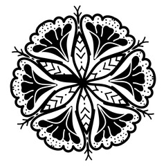 
A linear design of flower icon, editable vector 
