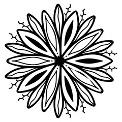 
A linear design of flower icon, editable vector 
