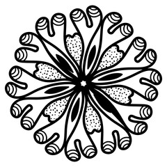 
A linear design of flower icon, editable vector 
