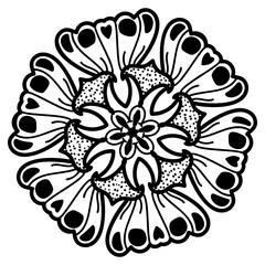 
A linear design of flower icon, editable vector 
