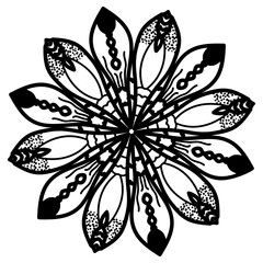 
A linear design of flower icon, editable vector 
