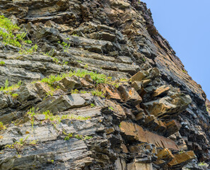 Surface of the rock. Natural background.