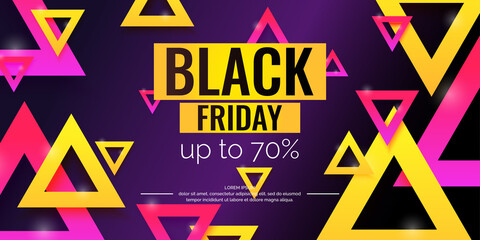 Black Friday. Big sales. Trendy, modern poster to advertise your goods.