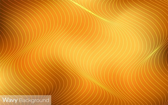 Modern Abstract Gold Wavy Lines Background