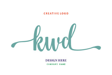 Obraz premium KWD lettering logo is simple, easy to understand and authoritative