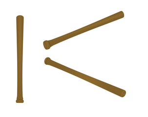 Baseball bat stick. vector illustration