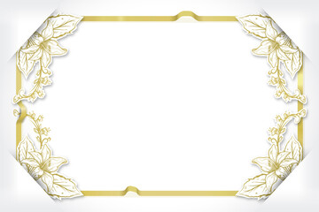 Golden Floral Frame