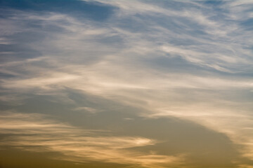  Colorful sky lit by the setting sun.