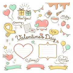 バレンタイン素材集　線画