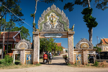 Fototapeta premium Wat Svay Andet Pagoda Kandal province near Phnom Penh Cambodia
