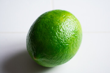 lime close-up, green colored fruits.