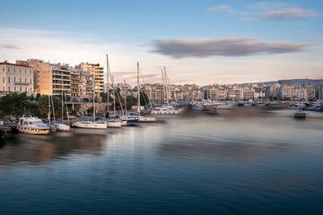 Panoramic view of Psalimani,Marina Zeas, Piraeus,Greece