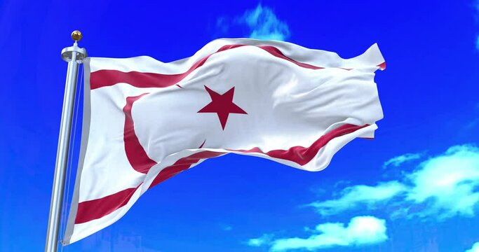 Waving Northern Cyprus flag. Northern Cyprus, officially the Turkish Republic of Northern Cyprus, is a de facto state that comprises the northeastern portion of the island of Cyprus.