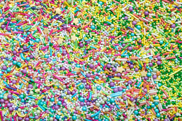 Fototapeta na wymiar Sugar colorful springles