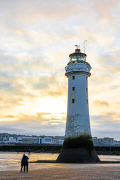 New Brighton Lighthouse on a cold winter day