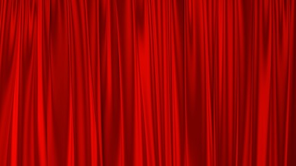 赤いカーテンのステージの3Dイラスト
