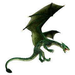 Obraz premium 3D Rendering Fairy Tale Dragon on White