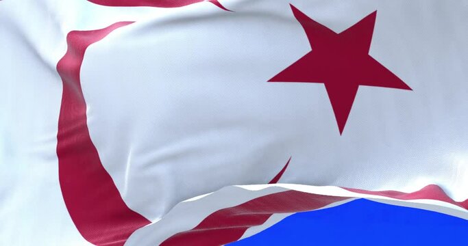 Waving Northern Cyprus flag. Northern Cyprus, officially the Turkish Republic of Northern Cyprus, is a de facto state that comprises the northeastern portion of the island of Cyprus.