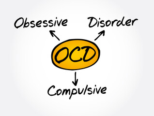 OCD - Obsessive Compulsive Disorder acronym, medical concept