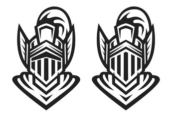 Knight mascot logo vector. Knight logo vector illustration.