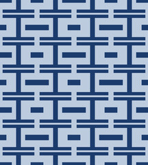 Japanese Weave Brick Vector Seamless Pattern