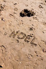 Message written on the sand, 