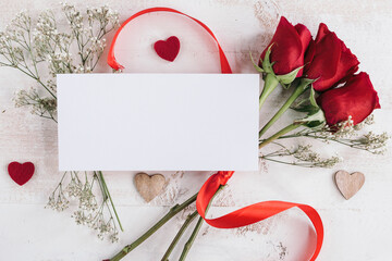 white paper with flowers and hearts