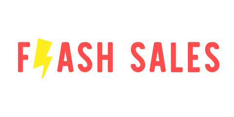 Flash sales limited time special offer lowest price with thunder , promotion sale , discount , clearance , vector illustration