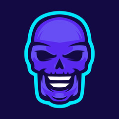 Skull mascot logo design vector illustration. Skull mascot logo.