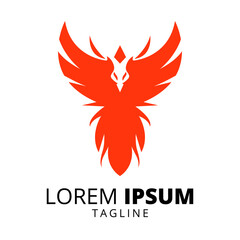 Phoenix logo design vector template. Phoenix logo vector