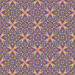 Geometric seamless pattern, ornament, abstract colorful background, vector texture for textile, fabric, decoration.
