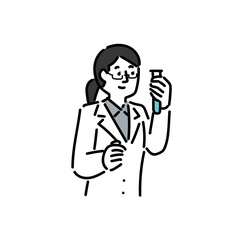 医療機関で研究員として働く30代女性