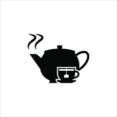 teapot icon Flat illustration of a vector