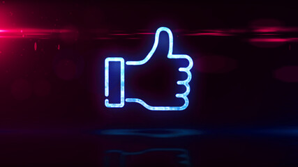 Hand like symbol abstract 3d illustration