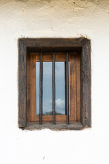 Wooden window of old house