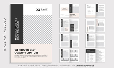 Company product catalogue design template, Minimalist product brochure template design, company profile brochure template
