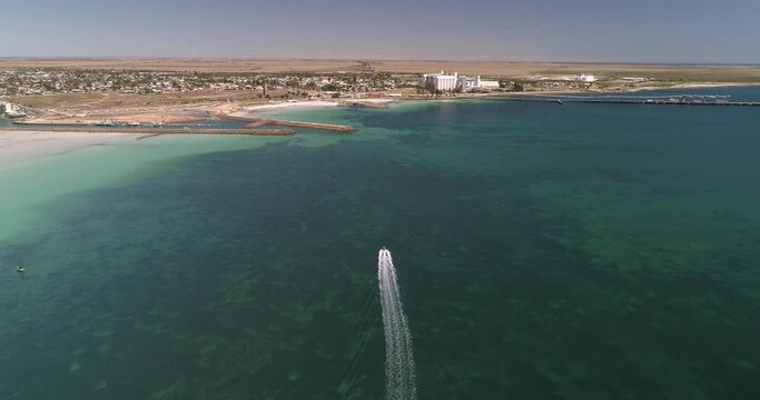 Following a boat, Yorke Peninsula, South Australia, Australia
