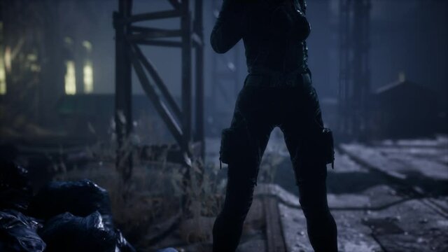 woman in the style of cyberpunk and postapocalypse