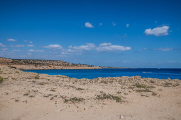 View on Mediterranean Sea, Cape Greco are. Cyprus 2017