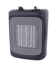 Small portable ceramic fan heater isolated on a white background