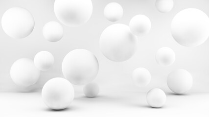floating spheres minimal 3d