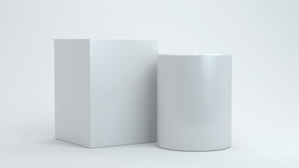 Candle and box mockup