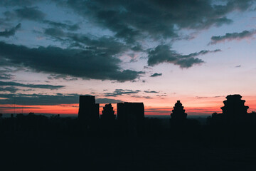 sunset over the river