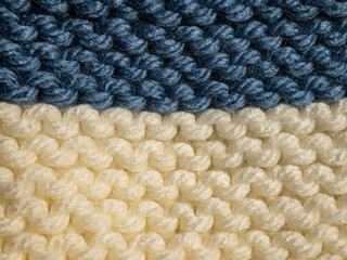 Close up shot of knitted wool.
