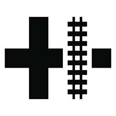 Obraz premium Parallel Railroad Crossing Sign